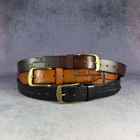 The ultimate vintage leather, handmade belt! The details are amazing! Handmade Vintage Leather Men main image 2