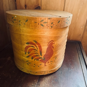 Vintage Stenciled Cheese Box