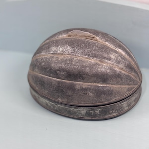 Vintage Pudding Mold Dome Shaped Tin Metal Bread Gelatin 1940s Cottagecore Country Farmhouse Decor