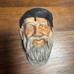 Vintage chalkware wall hanging