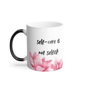 Inspirational Coffee Mug, Color Changing Cup, Gift for Motivation, 11oz Ceramic Tea Mug, Positive Quote Design, Magic Heat Sensitive
