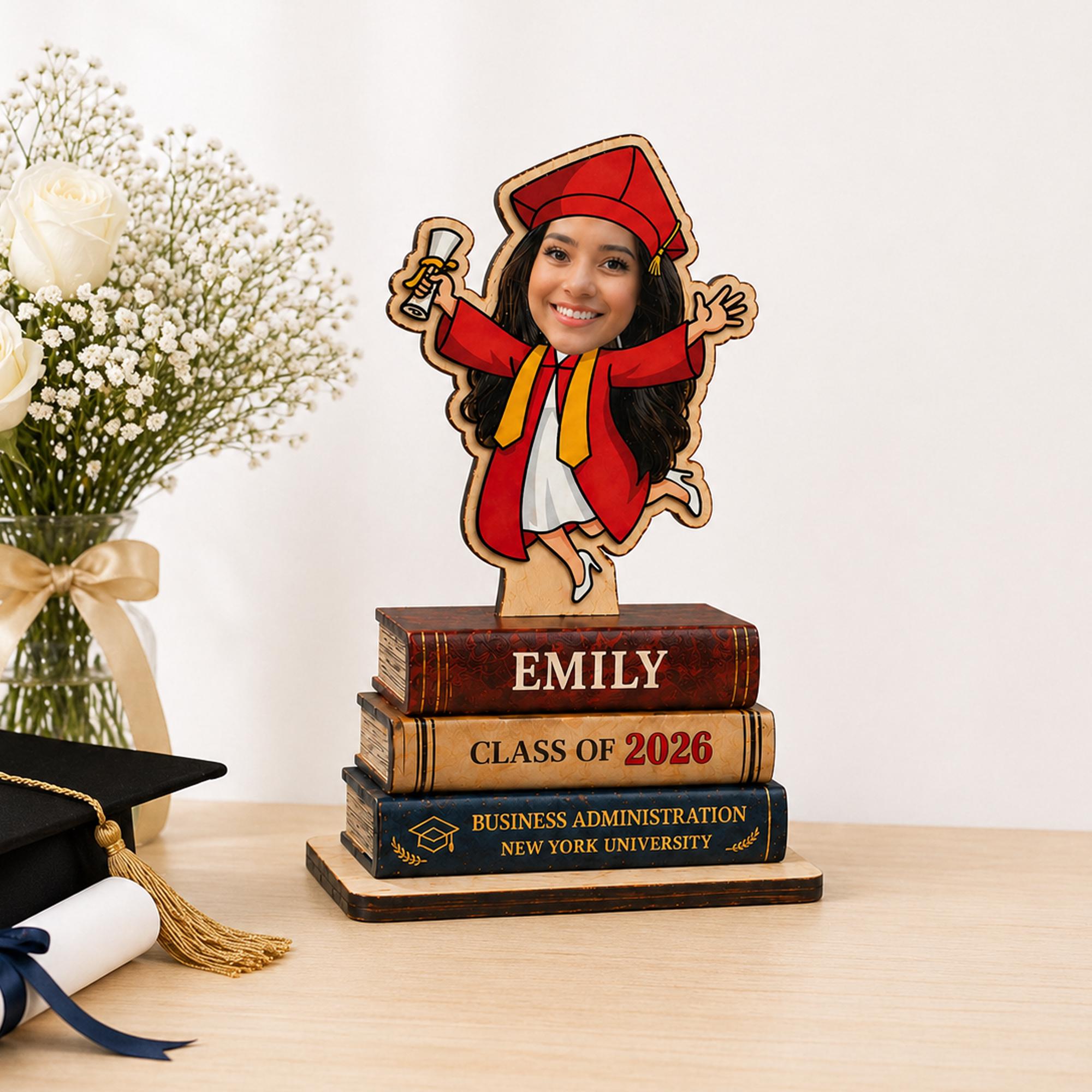 Custom Graduation 2D Flat Wooden Sign,photo Grad Frame,class of 2026 ...