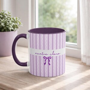 Tante Becher, Babymitteilung Geschenk für Tante, Tia Zia Kaffeetasse, personalisierte Schwangerschaft offenbaren, neue Tante Geschenkidee, benutzerdefinierte Namenstasse Bild 7