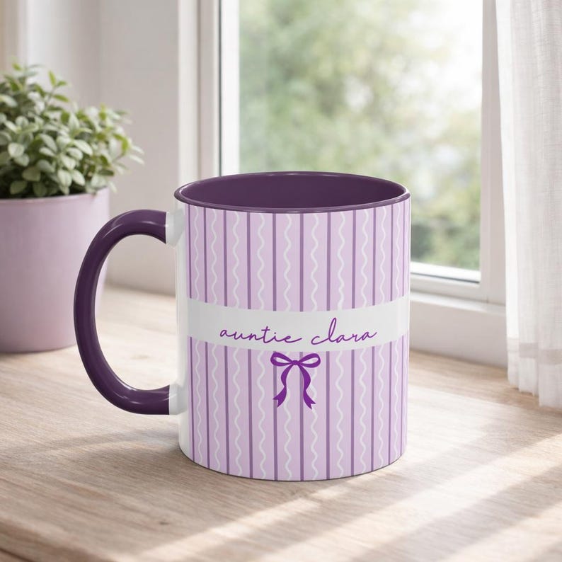 Tante Becher, Babymitteilung Geschenk für Tante, Tia Zia Kaffeetasse, personalisierte Schwangerschaft offenbaren, neue Tante Geschenkidee, benutzerdefinierte Namenstasse Bild 7