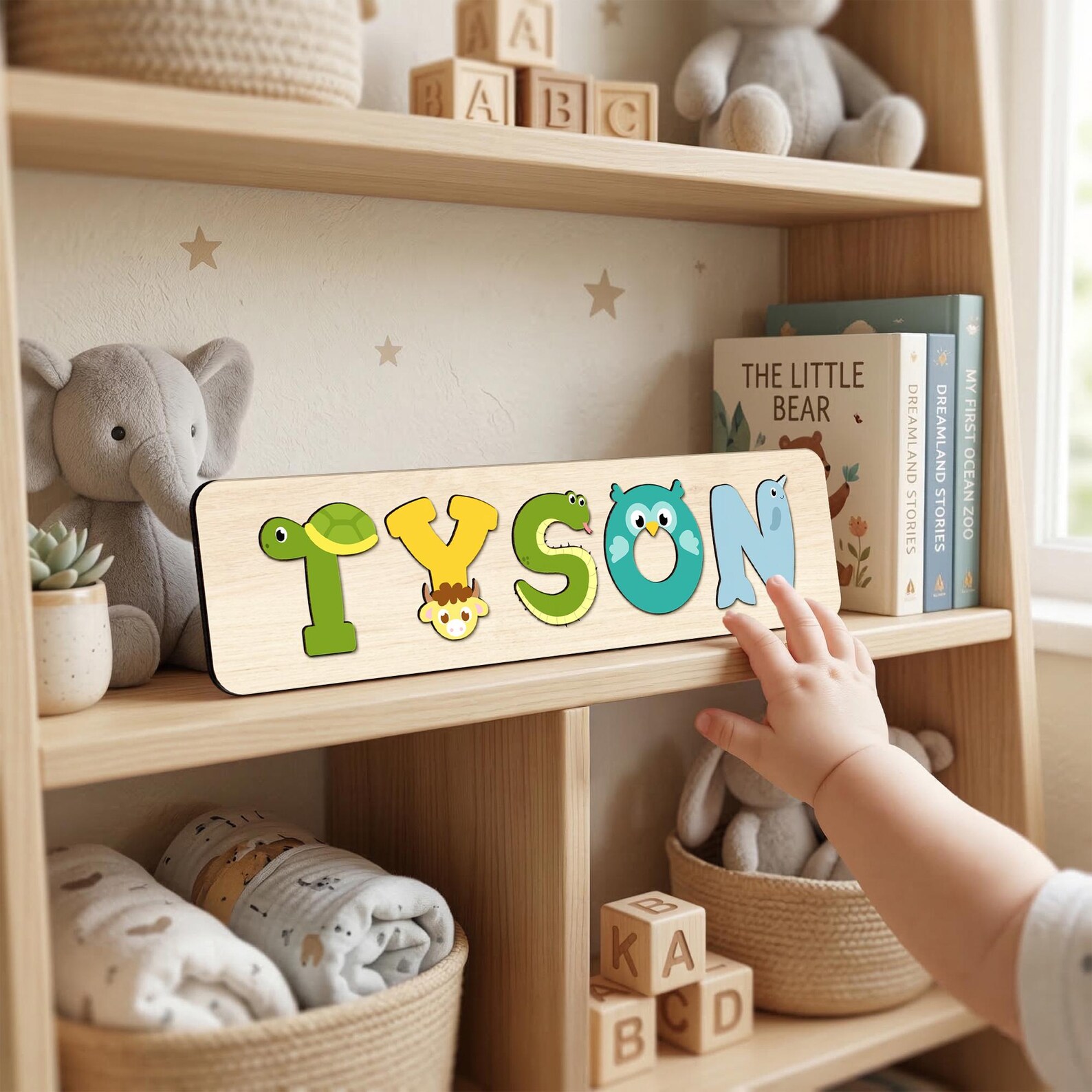 Personalized Wooden Name Puzzle – Custom Toddler Name Toy With Numbers ...