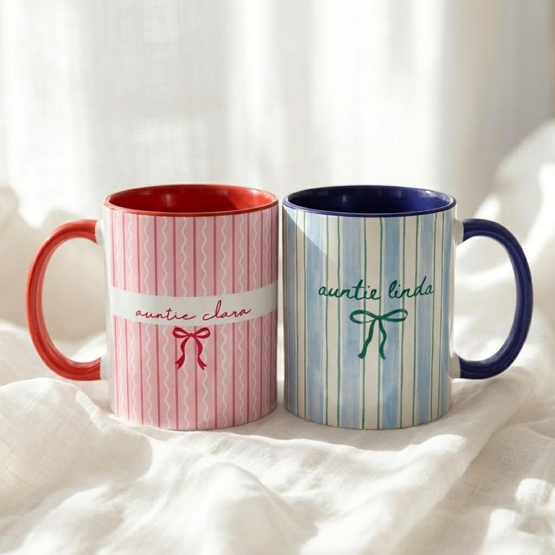 Tante Becher, Babymitteilung Geschenk für Tante, Tia Zia Kaffeetasse, personalisierte Schwangerschaft offenbaren, neue Tante Geschenkidee, benutzerdefinierte Namenstasse Bild 6