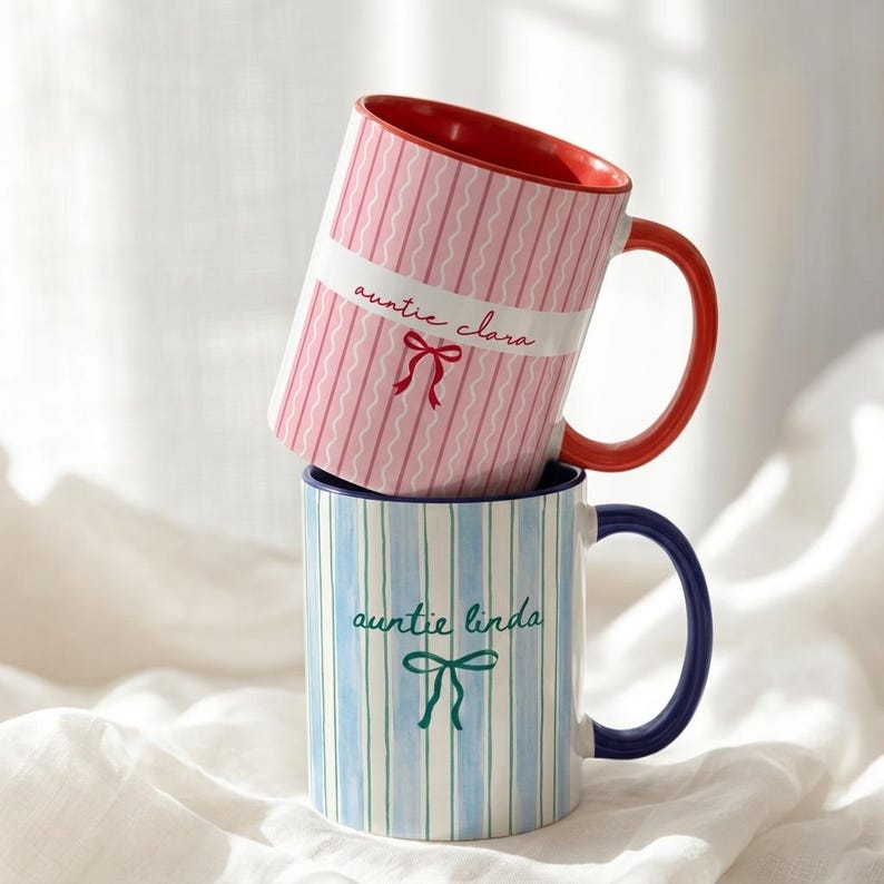 Tante Becher, Babymitteilung Geschenk für Tante, Tia Zia Kaffeetasse, personalisierte Schwangerschaft offenbaren, neue Tante Geschenkidee, benutzerdefinierte Namenstasse Bild 4