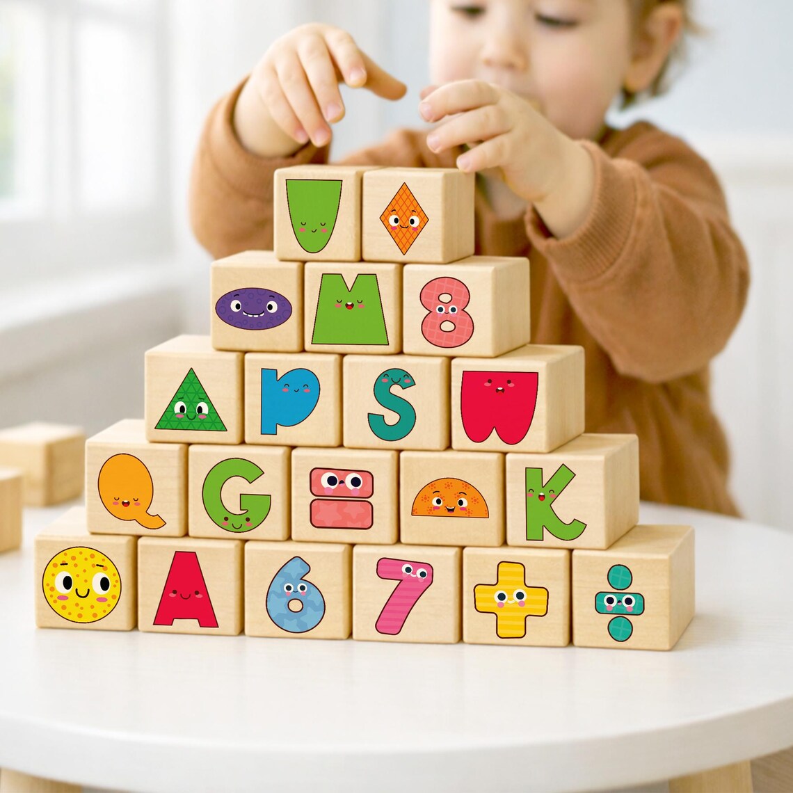 Alphabet Color Building Blocks Wooden,abc Toy Blocks,number Blocks,baby ...