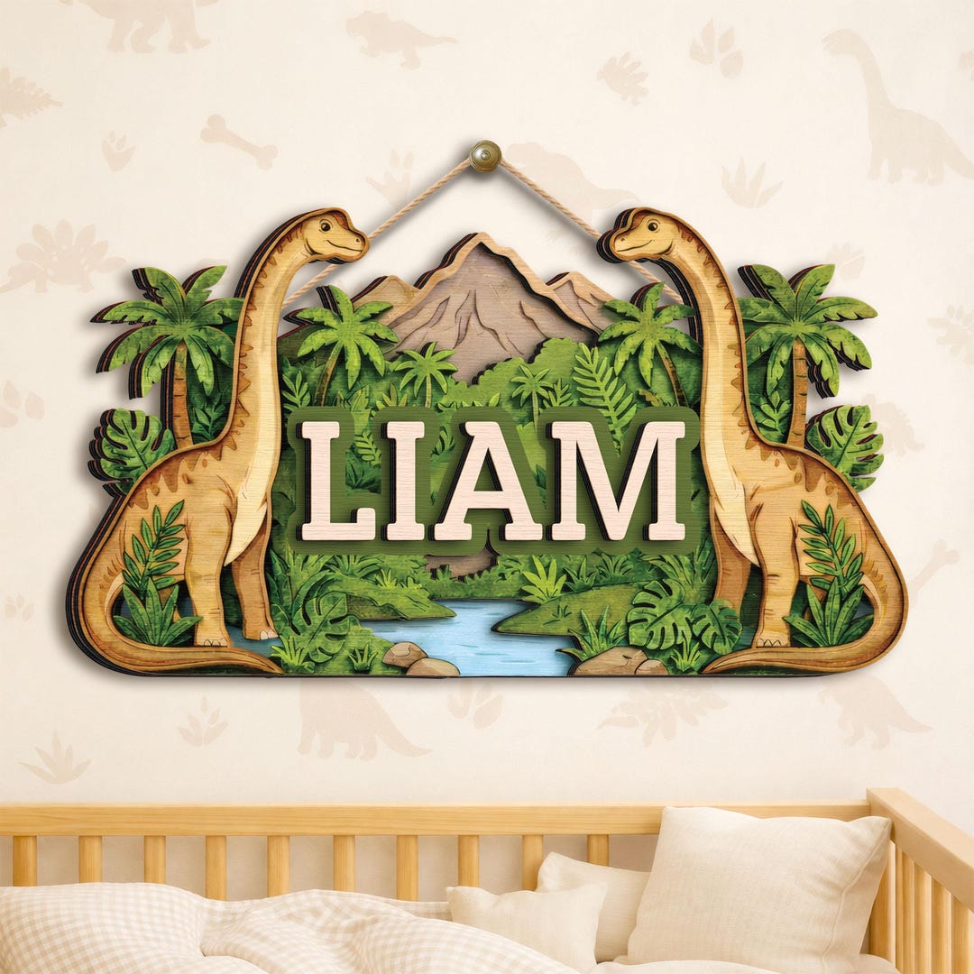 Custom Dinosaur Name Sign for Nursery,custom Dino Baby Room Decor ...