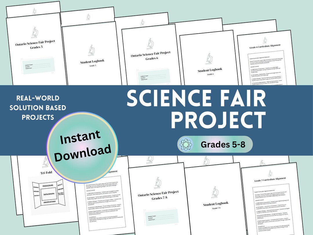 Science Fair Project Complete Guide Grades 5–8, Student Logbook ...