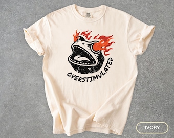 Camiseta de rana sobreestimulada: camiseta retro divertida para autistas con TDAH