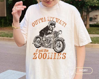 Vintage Dog Motorcycle Shirt, Retro Rottweiler Biker TShirt for Dog Mom, Funny Gift for Dog Dad Tee, Moto Boho Rottie Top for Pet Owner