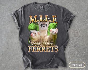 面白いフェレットTシャツ：90年代のヴィンテージミーム、快適なカラーのTシャツ