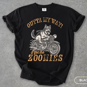 Retro Dog Biker T-Shirt: Moto Boho German Shepherd Tee image 4