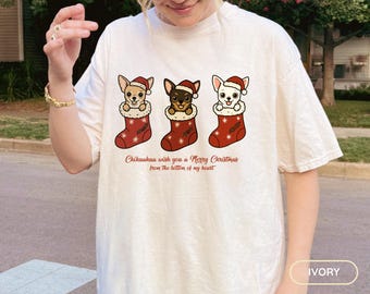 Funny Christmas Chihuahua Shirt, Feliz Navidad Chihuahua TShirt, Christmas Gift for Dog Mom, Funny Dog Dad Holiday Gift for Chihuahua Owner