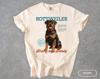 Vintage Rottweiler Illustration Shirt: Retro Dog Field Guide Tee