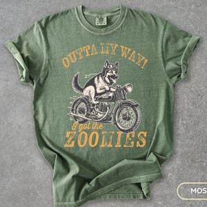 Retro Dog Biker T-Shirt: Moto Boho German Shepherd Tee image 5