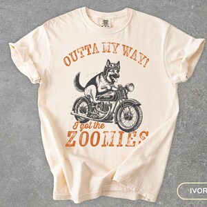 Retro Dog Biker T-Shirt: Moto Boho German Shepherd Tee image 2