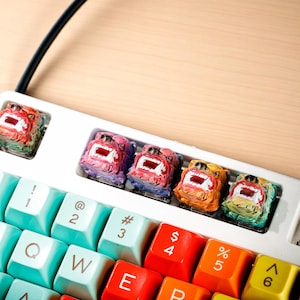 Handmade Wolf Artisan Keycap: Resin Mechanical Keyboard, Gamer Gift