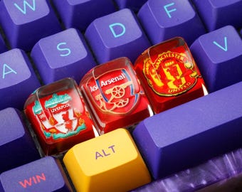 Handmade Football Club Keycap: MX Switch Resin Keycap