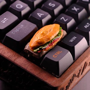 Mini Food Resin Keycap: Fried Chicken & Sandwich - Cherry MX Compatible