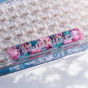 Japanese Koi Fish Artisan Keycap, Handmade Resin Spacebar 6.25U for Keyboards, Artisan Resin Koi Fish Spacebar, Gift for Him or Fathers