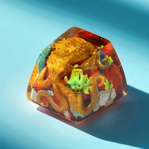 Sea Creature Keycap, Cute Keycap, Handmade Resin Keycap, Anime Keycap for Mechanical Keyboard, Christmas gift, Gift for Her or Him Idea