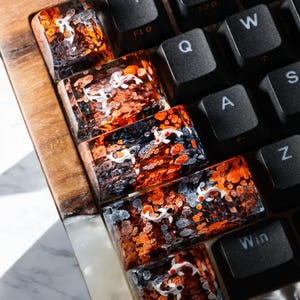 Japanese Style Koi Keycap, Custom Resin Artisan for Cherry MX, Unique Gift for Keyboard Enthusiasts, Birthday Gift Idea for Dad or Him