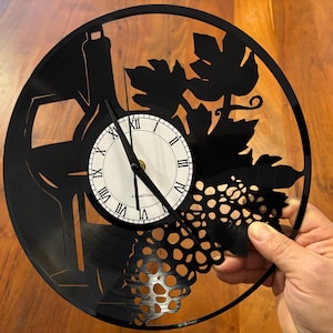 Orologio da parete con disco di vino TheKreativVinylShop Idea regalo Orologio da parete Orologio in vinile