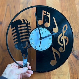 Music Record Clock TheKreativVinylShop Gift Idea Wall Clock Vinyl Clock