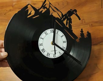 Snowboard Record Clock TheKreativVinylShop Gift Idea Wall Clock Vinyl Clock