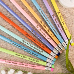 Personalized Pencil Set, Stocking Stuffer, Kids Gift, Custom Pencils, Christmas Gift Kids, Name Pencil, Set of 5 Pencils, Tween Girl Gift