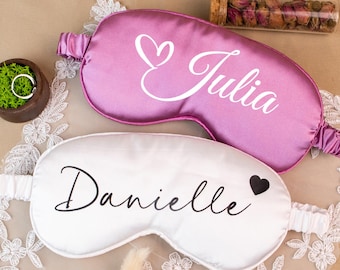 Personalized Eyemask, Custom Sleepmask, Eye Mask, Satin Eye Mask, Bridesmaid Gift Bag, Bridesmaid Gift Set, Bachelorette Party