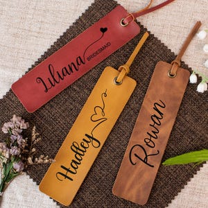 Personalized Leather Bookmarks, Gift for Readers, Perfect for Home, School, Office, Trips or Vacations, Heirloom Quality Handmade Bookmarks