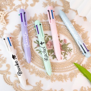 Personalized 6 in 1 Multi Color Pen, Custom Name Multi Function Pen, Color Ballpoint Pen, Students Gift,Women&#39;s Gift,Writing Tool,Marker Pen