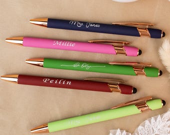 Personalized Laser Business Pen Set, Custom Metal Pen with Gift Box, Wedding Gift, Gift for Her or Him, Bridesmaid Gifts, Birthday Gift