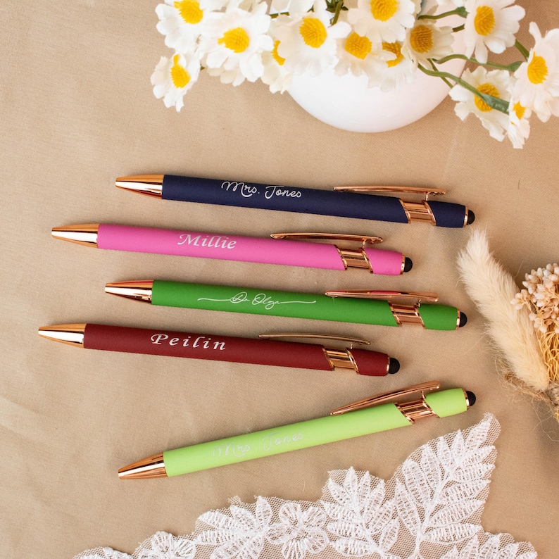 Personalized Ballpoint Pens Bulk Custom Text Order,custom Rose Gold ...