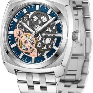 Mechanical Men&#39;s Wristwatch Stainless Steel Match Bracelet Water Resistant Lightweight