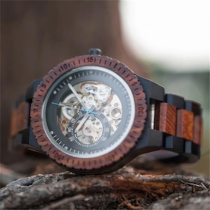 BOBO BIRD Wooden Mechanical Watch Men Luxury Automatic Wristwatch Reloj Mecanico luminous Timepiece Individulles Logo Great Gift