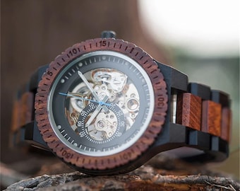 BOBO BIRD Wooden Mechanical Watch Men Luxury Automatic Wristwatch Reloj Mecanico luminous Timepiece Individulles Logo Great Gift