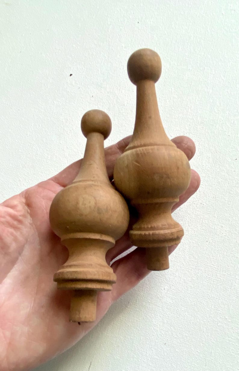 Pair Antique Case (?) Clock Finials - 4 1/4” Unfinished Maple (?) - Etsy