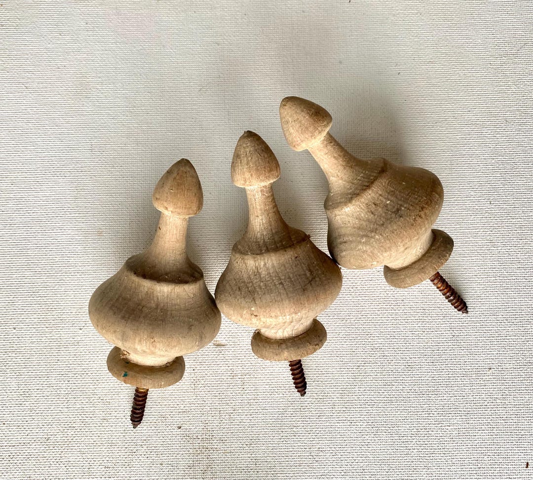 Three Vintage Case (?) Clock Finials - 3 1/4” Unfinished Maple (?) - Etsy