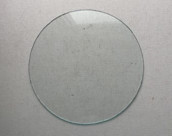 Vintage 8” Diameter Flat Clock Replacement Glass - 8” Clock Crystal - CG #4