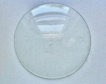 Vintage 11 7/8” Diameter Convex Clock Replacement Glass - 11 7/8” Clock Crystal - Numerous Fine Surface Scratches - CG #3