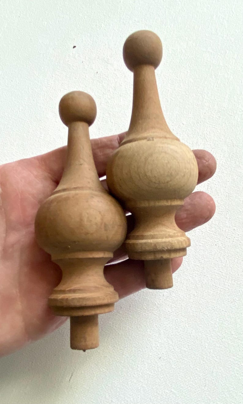Pair Antique Case (?) Clock Finials - 4 1/4” Unfinished Maple (?) - Etsy