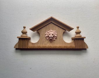Antique Wooden Clock Pediment - Wall Clock Crest - Regulator (?) Clock Pediment - 5 1/4” Tall by 12 3/4” Wide - Unfinished