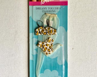 NIP - 2000 Barbie Dreamy Touches Fashions - 68089-93 Leopard Print Lingerie 3 Piece Set
