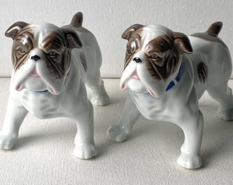 Vintage 1950s Ceramic English Bulldog Figurine - Japan Style