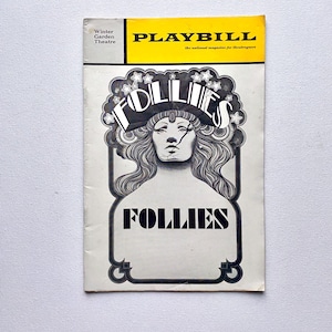 June 1971 - Yvonne De Carlo in FOLLIES - Winter Garden Theatre Playbill