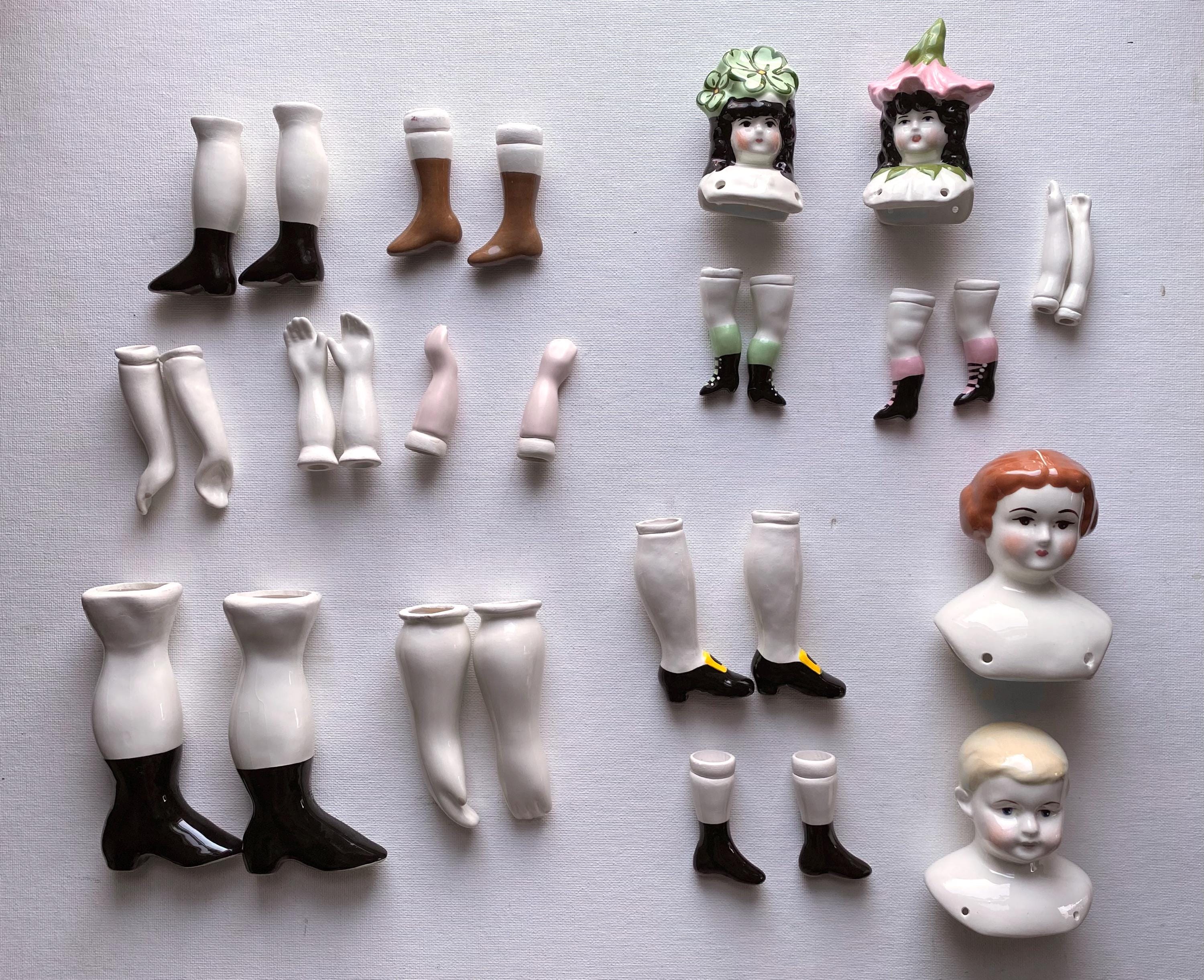 Vintage Geri Milano China Doll Parts Lot - Flower Head Dolls - Etsy